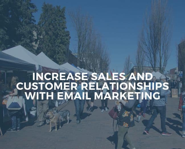 farmers market in the background with blog title