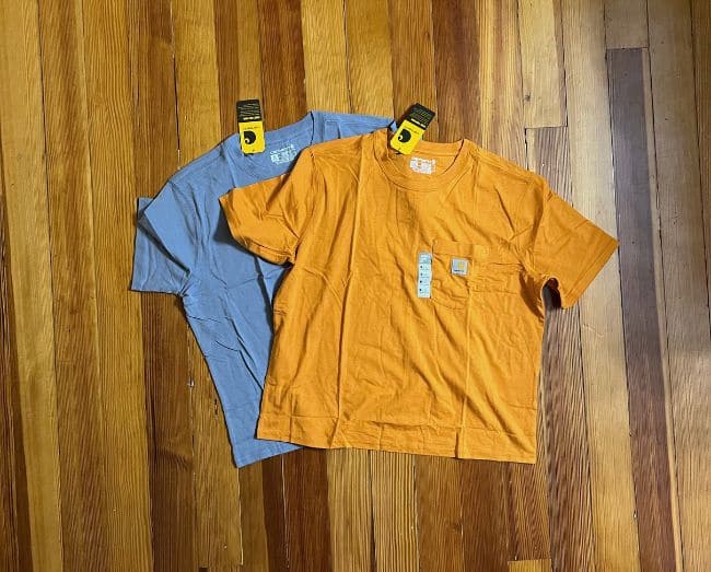 two carhartt crop tees