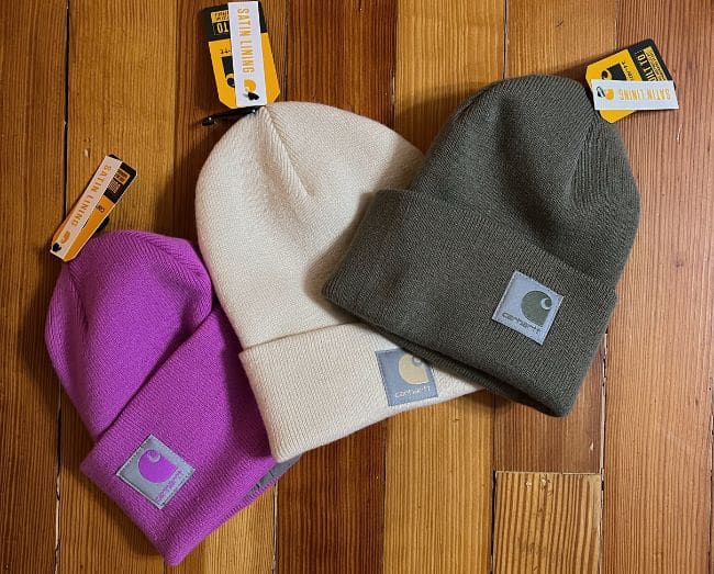 three carhartt beannies
