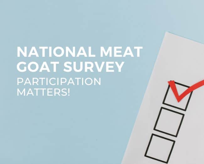 check box form with text: national meat goat survey